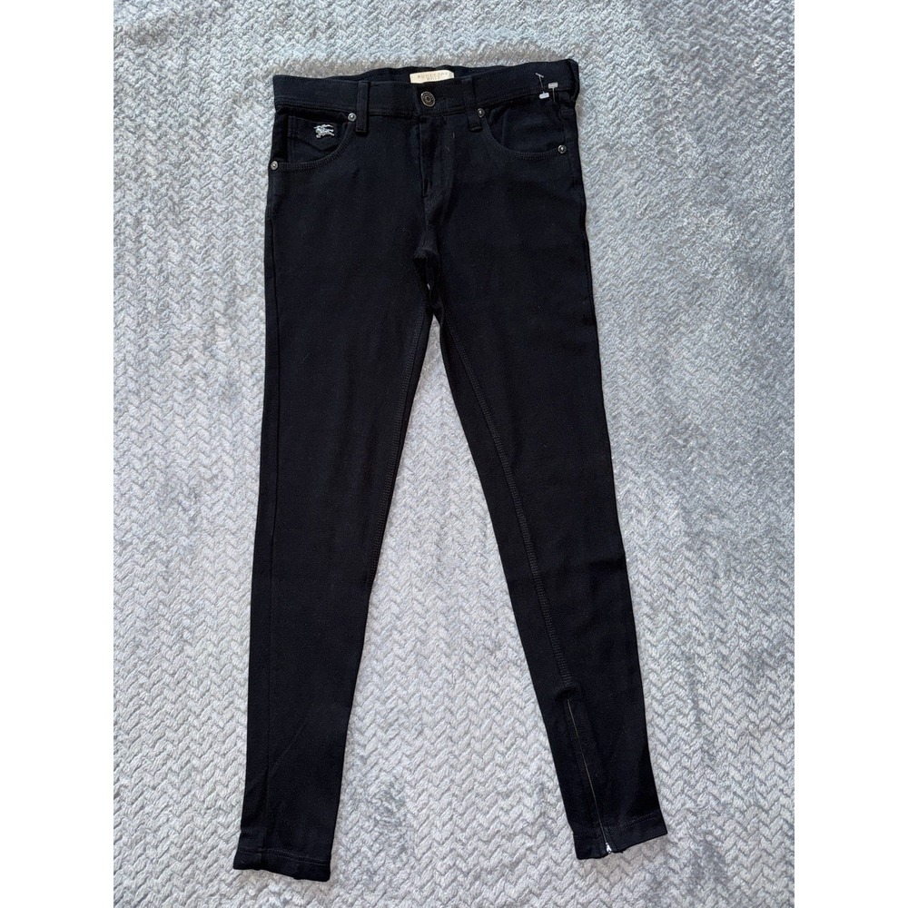 Burberry Brit Women's Bayswater Ankle Zip Skinny Knit Pants Black Size Small